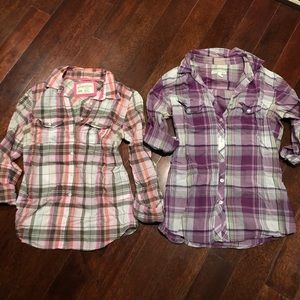 SOLD • AERO Aeropostale Plaid Button-Down Shirts